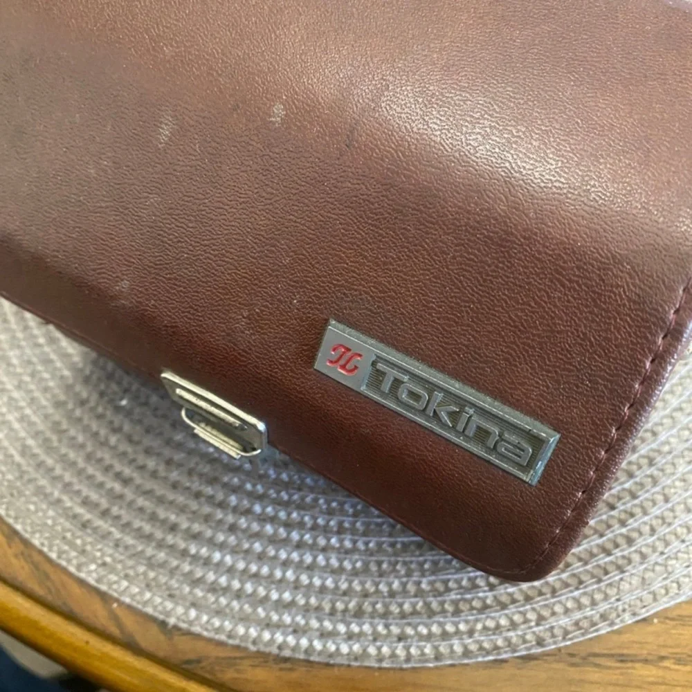 Lenses, Vintage Camera w/Brown Leather Case